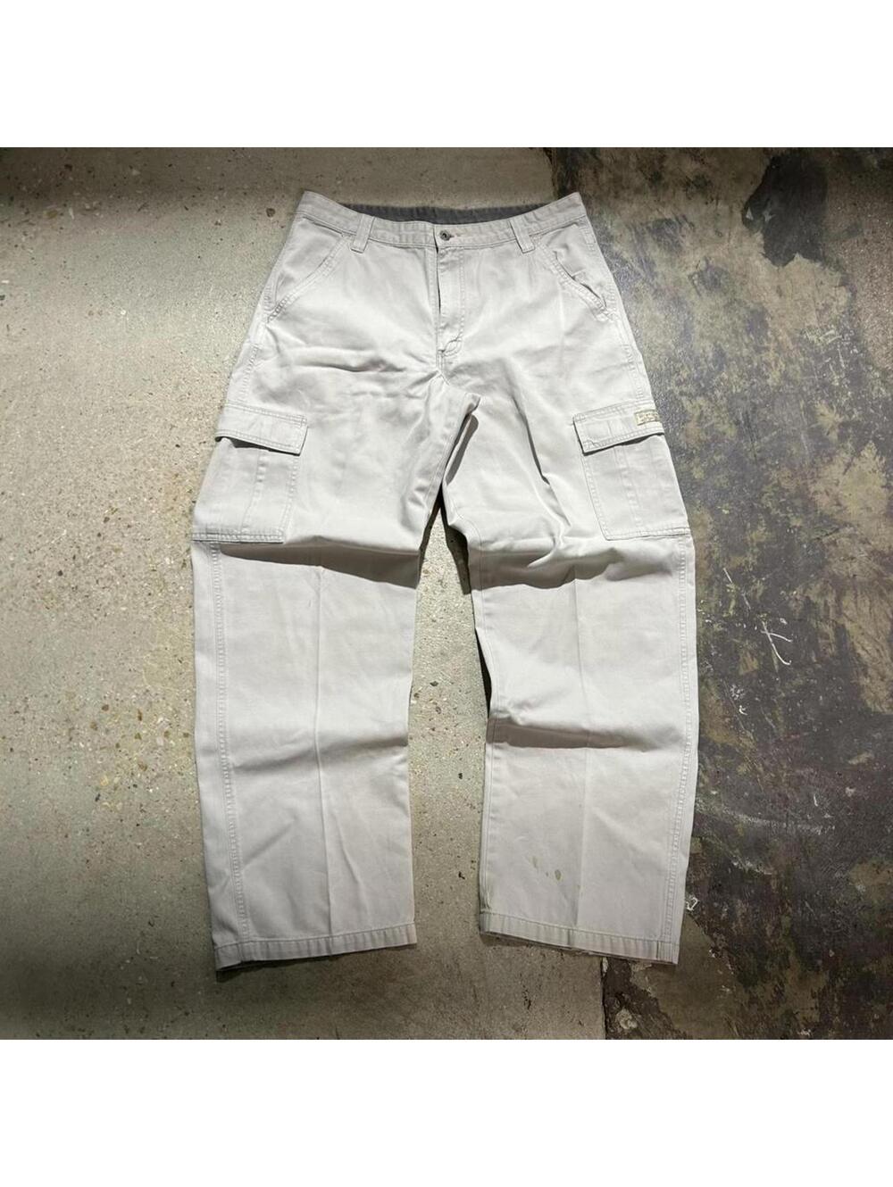 Vintage white baggy fit carpenter pants